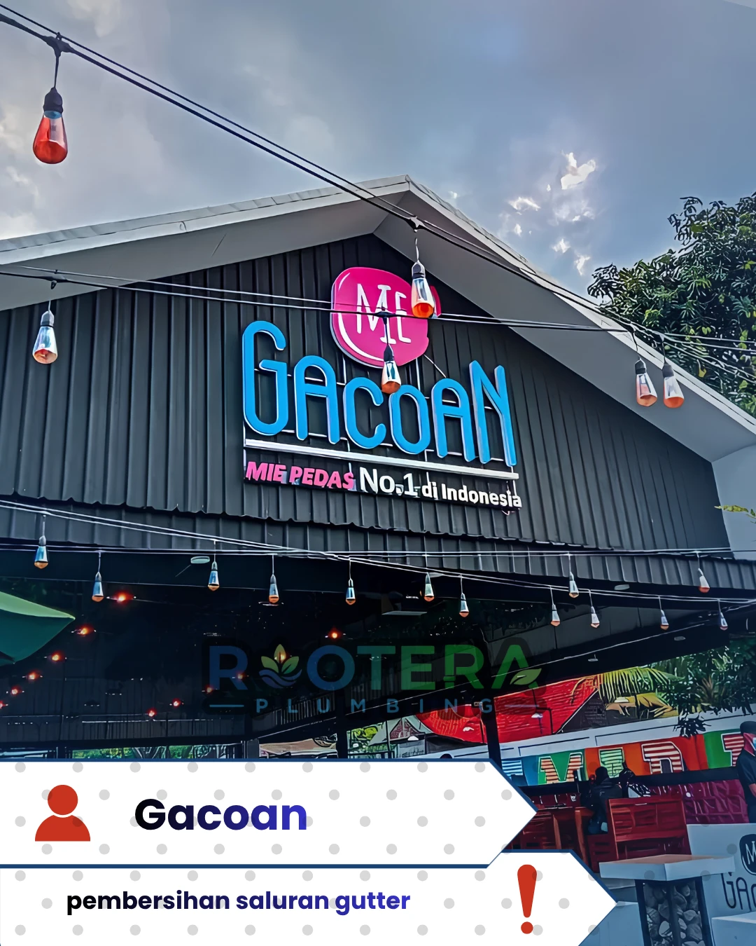 Foto Dokumentasi Pelancaran Pipa Outlet Mie Gacoan - Rootera Plumbing