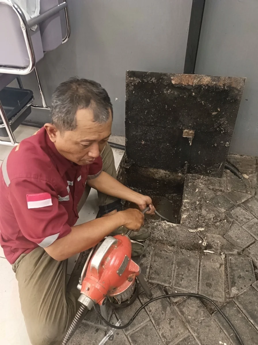 Dokumentasi - Pelancaran Bak Kontrol Mampet Restoran Tangerang